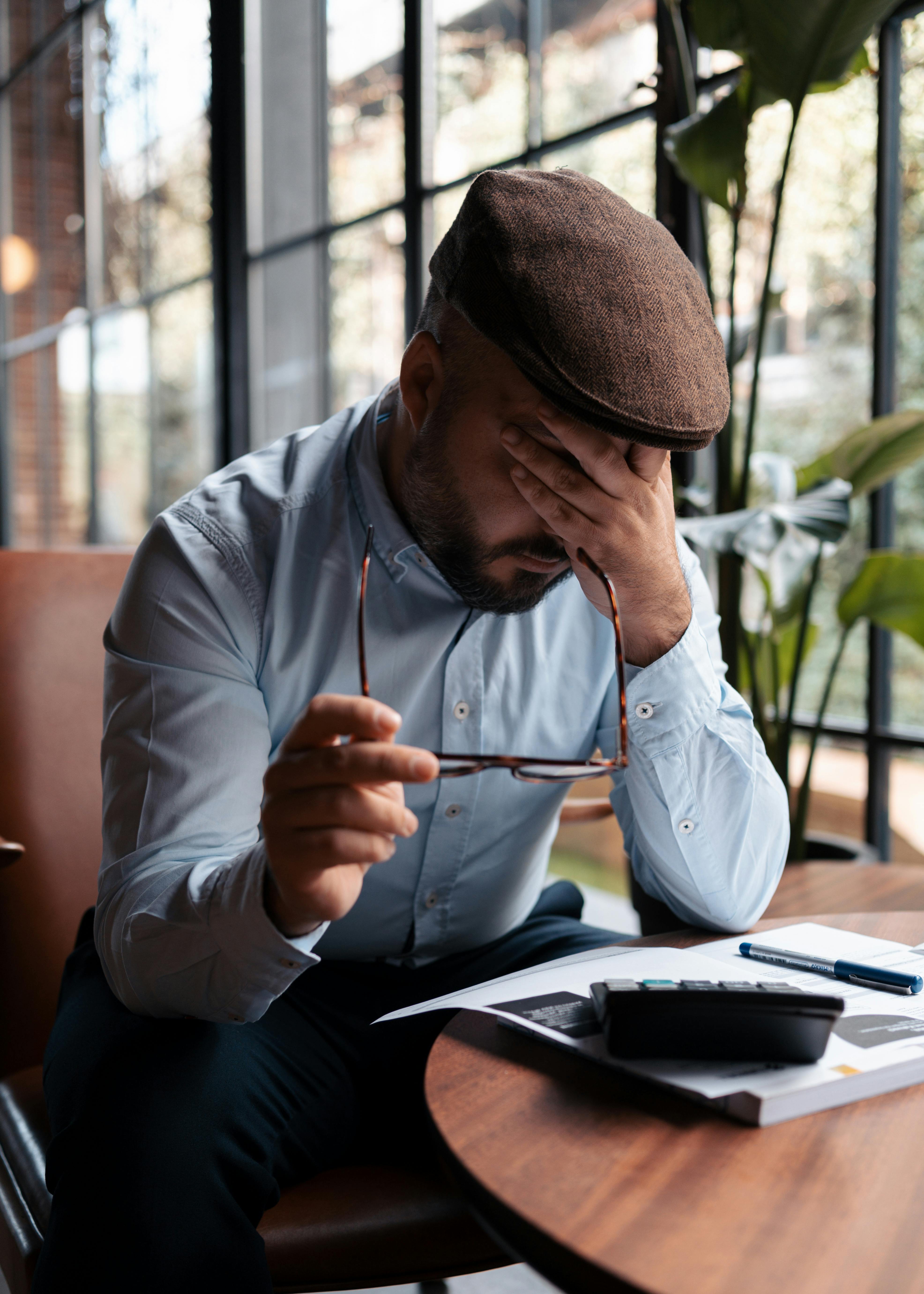 Person stressed about meeting deadlines